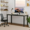 thumbnail image 2 of GloryStar Large Modern Computer Desk, Sturdy Black Metal Frame, Perfect for Home Office, Study, or Gaming Setup, 2 of 8