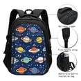thumbnail image 3 of Salouo Planets and Stars Pattern Extra Large Travel Laptop,Backpack with USB Charging Port College Backpack Business Work Bag Casual Daypack Fits for Men & Women, 3 of 7