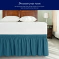 Subrtex Elastic Wrap Around Bed Skirt Dust Ruffle Smooth Soft Bed Frame