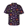 thumbnail image 3 of Daiia Halloween Hawaiian Shirt for Men Gentle Cotton Regular Short Sleeve Casual-Large, 3 of 9