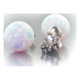thumbnail image 5 of SUSHANG Round White Stud Earrings Wish Hotselling Natural Stone Stud Earring White Round Opal Stud Earring, 5 of 6