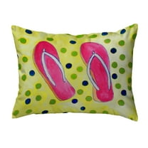 Betsy Drake Interiors Flip Flops No Cord Pillow 16x20