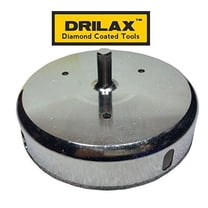 Drilax 5-1/8 inch  Diamond Hole Saw Glass Cutting Ceramic Porcelain Tile Saw Marble Granite Quartz Coated Circular ( Larger Than 5 inch  ) Drill Bit Tip Wet Drilling Core Grit Tool 5 1/8 Inches in