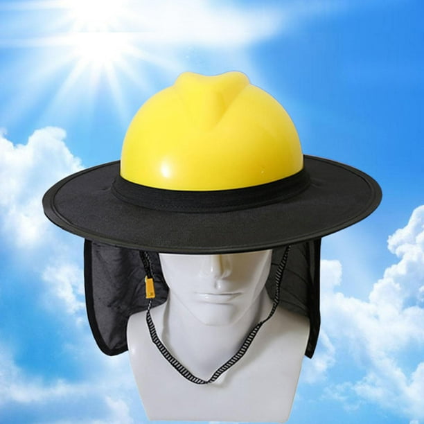Hard Hat Sun Shade W/ Adjustable Stripe Mesh Sun Neck Hard Hat Sun