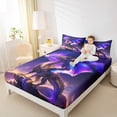 thumbnail image 4 of Castle Fairy Magical Dragon 3pcs Twin Sheet Sets,Galaxy Universe Twin Fitted Sheet,Abstract Animal Breathable Flat Sheet,Super Cozy Gradient Room Decor, 4 of 7