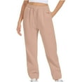 thumbnail image 2 of JJHGVB Joggers for Women Sweatpants Women Barrel Pants Women Women Baggy Sweatpants With Pockets High Waist Joggers Pants Lounge Pants Athletic Pants Beige L, 2 of 5