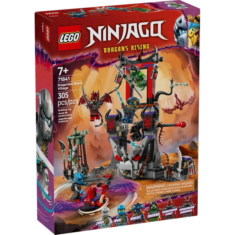LEGO NINJAGO Dragonian Storm Village Toy Set, Spinner Toy, 6