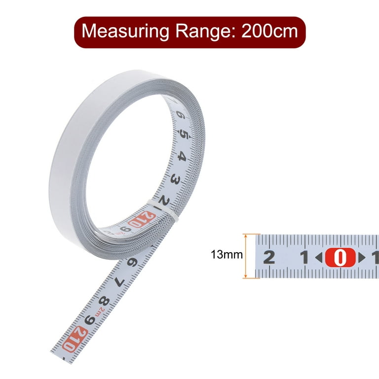 Self Adhesive Tape Measure 200cm Metric Middle to Both Sides