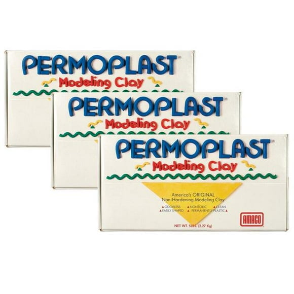 American Art Clay AMA90054E-3 Permoplast Non Hardning Clay Green - 3 Each