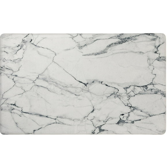 Sohome Cozy Living Tapete Antifatiga Para Cocina, Antideslizante, Resistente A Las Manchas, Fácil De Limpiar, Tapetes De Cocina De 1/2 Pulgada De Grosor, Mármol Blanco, 18 "X 30"
