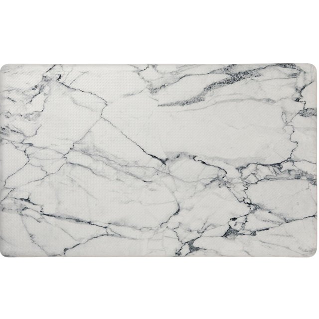 Sohome Cozy Living Tapete Antifatiga Para Cocina, Antideslizante, Resistente A Las Manchas, Fácil De Limpiar, Tapetes De Cocina De 1/2 Pulgada De Grosor, Mármol Blanco, 18 "X 30"