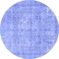 thumbnail image 1 of Ahgly Company Machine Washable Indoor Round Persian Blue Traditional Area Rugs, 7' Round, 1 of 4