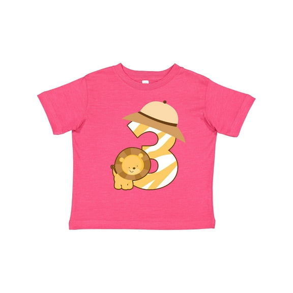 Inktastic 3rd Birthday Jungle Safari Lion 3 Year Old Boys or Girls Toddler T-Shirt