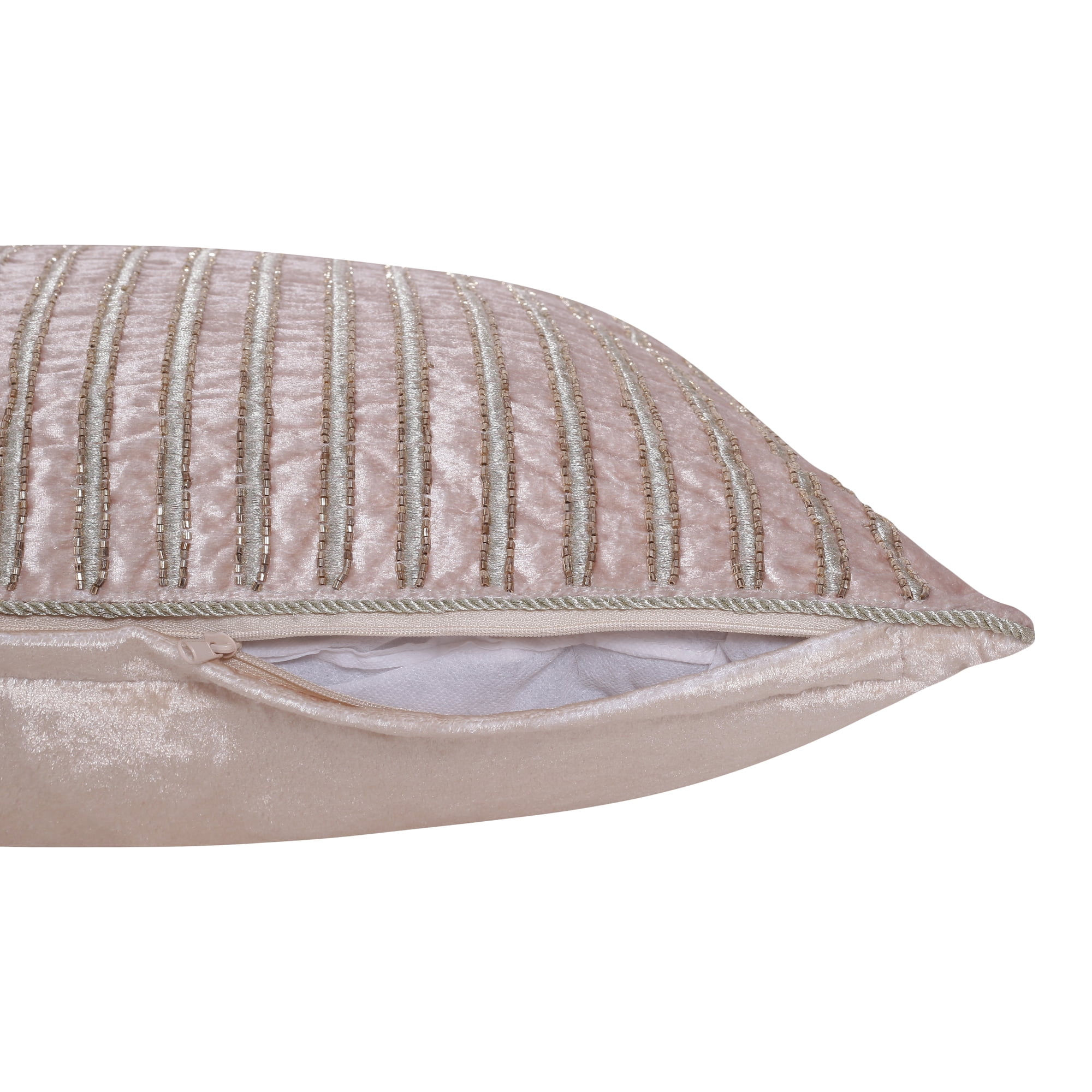 Ox Bay Caroline 20" x 20" Blush Pink Geometric Polyester Adult Decorative Throw Pillow
