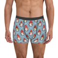 thumbnail image 1 of Balery Snowflake Christmas gnome Calzoncillos bóxer para hombre, ropa interior de algodón suave y transpirable con cinturilla de nailon-Small, 1 of 5
