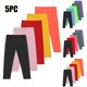 thumbnail image 3 of Odeerbi 3-12 Años Niñas 5 Pcs Leggings Pantalones Mallas Elásticas Stretchy Full Length Multipack Pantimedias, 3 of 3