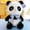 blue, variant on Cute Plush Panda Toy Soft Stuffed Animal Creative Decor Gift for Little Fans