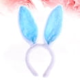 thumbnail image 3 of EeaseMX Diademas con orejas de conejo de peluche Diadema de conejo Diademas con orejas de conejo (Blanco y azul), 3 of 7