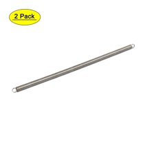 1mmx10mmx300mm 304 Stainless Steel Tension Springs Silver Tone 2Pcs