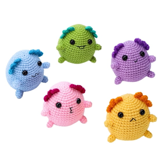 BQBQERT Complete Crochet Kits, Crochet Salamander Kits with Yarn, Crochet Hooks, Needle, Knitting Marker, Eyes