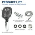 thumbnail image 7 of HOPOPRO Showerhead with Headheld,3 Spray Settings Handheld Showerhead for Bathroom,Square Hand Held Showerhead with Hose and Bracket, 7 of 7