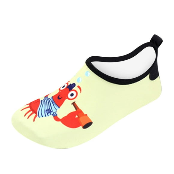 Boys Girls Quick Drying Swim Water Shoes Kids Cartoon Beach Barefoot Shoes