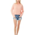 thumbnail image 3 of MixMatchy Women's Drop Shoulder Boxy Crewneck Crop Knit Sweater, 3 of 5