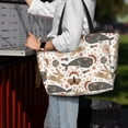 thumbnail image 4 of Wukai Ramadan Whale Print Zipper Bag,large Beach Tote Bag,Waterproof Sandproof Bag,Grocery and Picnic Tote Travel Bag, 4 of 5