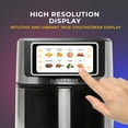 thumbnail image 5 of Kalorik Air Fryer VIVID TOUCH 5 Quart with High-Resolution Touchscreen, Stainless-Steel, 5 of 5