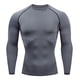 thumbnail image 1 of Ceisia Men's Compression Long Sleeve Crew Neck Athletic Base Layer Shirt Gray L Gifts, 1 of 4