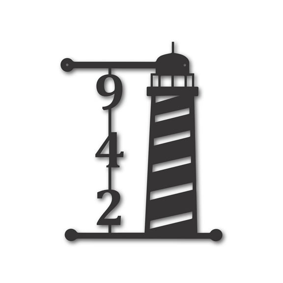 Metal Lighthouse House Number 12