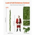 thumbnail image 2 of KFFKFF 9-FT Christmas Garland, Realistic Norfolk Pine Design, Artificial Evergreen Greenery for Indoor and Outdoor Holiday Decorations on Tables, Mantels, and Fireplaces, 2 of 9