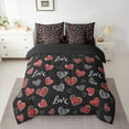 thumbnail image 2 of Manfei Boys Girls Love Heart Print 7-Piece Twin Bedding Sets,Romantic Lover Couple Bedding Comforter Set,Valentine's Day Breathable Sheet Sets,Super Cozy Room Decor,Reversible, 2 of 8