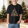 thumbnail image 2 of sdbrld Boys Christmas Short Sleeve Graphic Crewneck T-Shirt for Kids Holiday Black Sizes 9-10 Years, 2 of 5