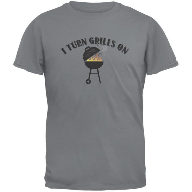 Je Tourne les Grillades sur T-Shirt Adulte Gris Tempête