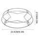 thumbnail image 3 of Estante para ollas de cocina de acero inoxidable | Rejilla de freidora de doble capa y rejilla de vapor | Almohadilla para escaldar aislada | Antideslizante | Marco engrosado estable | 26 cm y 23,5, 3 of 3
