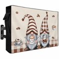 thumbnail image 2 of Outdoor TV Cover 52x30x4.5in, Coffee Cup Beans on Vintage Linen Weatherproof TV Screen Protector with Zipper, Gnomes Brown Plaid Outside Television Cover Fits Up to 52-55", 2 of 9