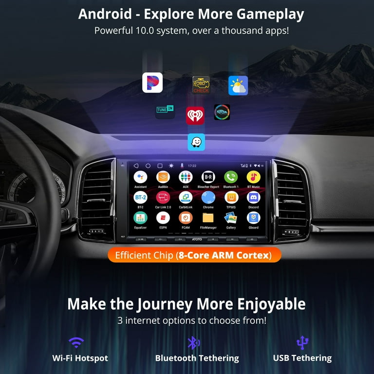 ATOTO A6PF 7-Inch Double Din Android Car Stereo: Carplay ATOTO A6PF 7-Inch Double Din Android Car Stereo: Carplay