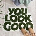 thumbnail image 2 of Alfombra de baño UNIBATH You Look Good de microfibra verde 63 x 53 cm, 2 of 8