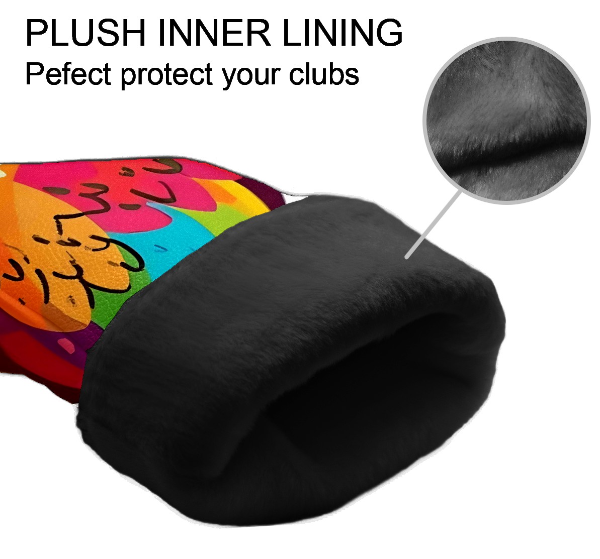 Golf Club Covers, Eagle Premium PU Leather Driver Hybrid Putter Head Covers with Velvet Lining, Waterproof Golf Gifts for Men Women