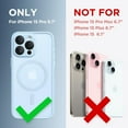 thumbnail image 2 of Magnetic for iPhone 15 Pro Case, [Compatible with MagSafe] [Full Camera Protection] Shockproof Protective Slim Translucent Matte Phone Case for iPhone 15 Pro 6.1'', Light Blue, 2 of 14