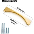 thumbnail image 2 of Goo-Ki 6 Pack 5"(128mm) Hole Center Polished Gold Cabinet Pulls, Modern Drawer Handle,Cabinet Hardware, 2 of 6