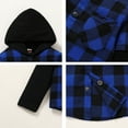 thumbnail image 6 of Younger Tree Toddler Baby Boy Clothes Hoodie Sweatsuit Outfits Kids Winter Flannel Plaid Shirt Top Pants Set for 2-3T, 6 of 8