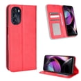 thumbnail image 2 of Compatible with Motorola Moto G 5G 2022 Case Magnetic Closure Vintage Pattern PU Leather Wallet Cover with Card Slots-Red, 2 of 5