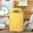 thumbnail image 5 of XINGXIANG Large Collapsible Laundry Hamper - 19.7x15.7 Inch Cotton Linen Clothes Basket with Handles for Bathroom Bedroom College Dorm Organization, 5 of 5