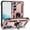 Rose Gold/Black, variant on Kaleidio Case For Samsung Galaxy S23 5G (6.1") [Hybrid Protector] Rubberized Shockproof [Ring Stand] 2-Piece Armor Cover [Black/Black]