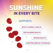 Vitamin D3 Gummies 125 mcg (5000 IU) Per Serving - 3X Strength Immune Support & Bone Support, Vitamin D Gummy Dietary Supplement, Natures Berry D Vitamin Supplement, Raspberry Flavored - 120 Gummies