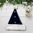 thumbnail image 4 of Plush Jingle Bell Christmas Hat - Festive Family Party Decoration, Soft Comfortable Hat for Adults, Cute Holiday Headwear for Christmas Celebrations, 12.6*17.72in, Navy, 4 of 6