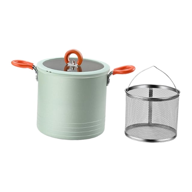 Olla freidora multiusos de 3 l con colador. Utensilios de cocina para fiestas, restaurantes y papas fritas.