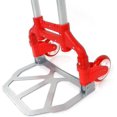 thumbnail image 6 of WoofPaw Folding Hand Truck , 200 lbs Capacity  Cart, Aluminum Portable Foldable Hand Cart with Retractable Handle, Ideal for Shoping, Office, Travel, Moving（Red）, 6 of 15